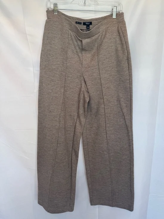 Simply Vera Vera Wang Taupe Knit Wide-Leg Pants Women L - Picture 6 of 6